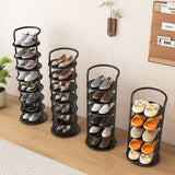 Torre round tiered iron shoe rack