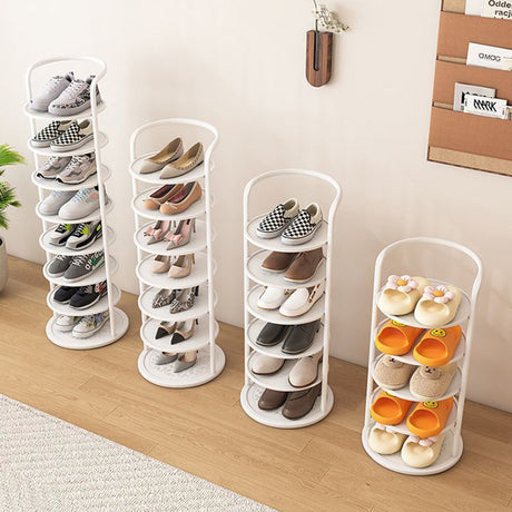 Torre round tiered iron shoe rack