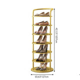 Torre round tiered iron shoe rack