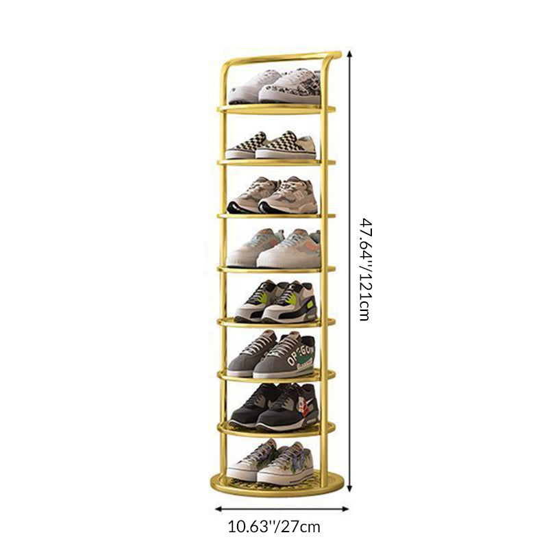 Torre round tiered iron shoe rack