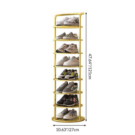Torre round tiered iron shoe rack