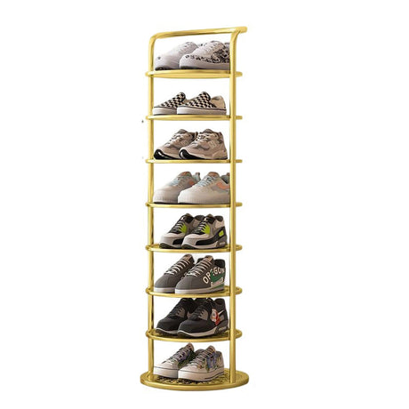 Torre round tiered iron shoe rack