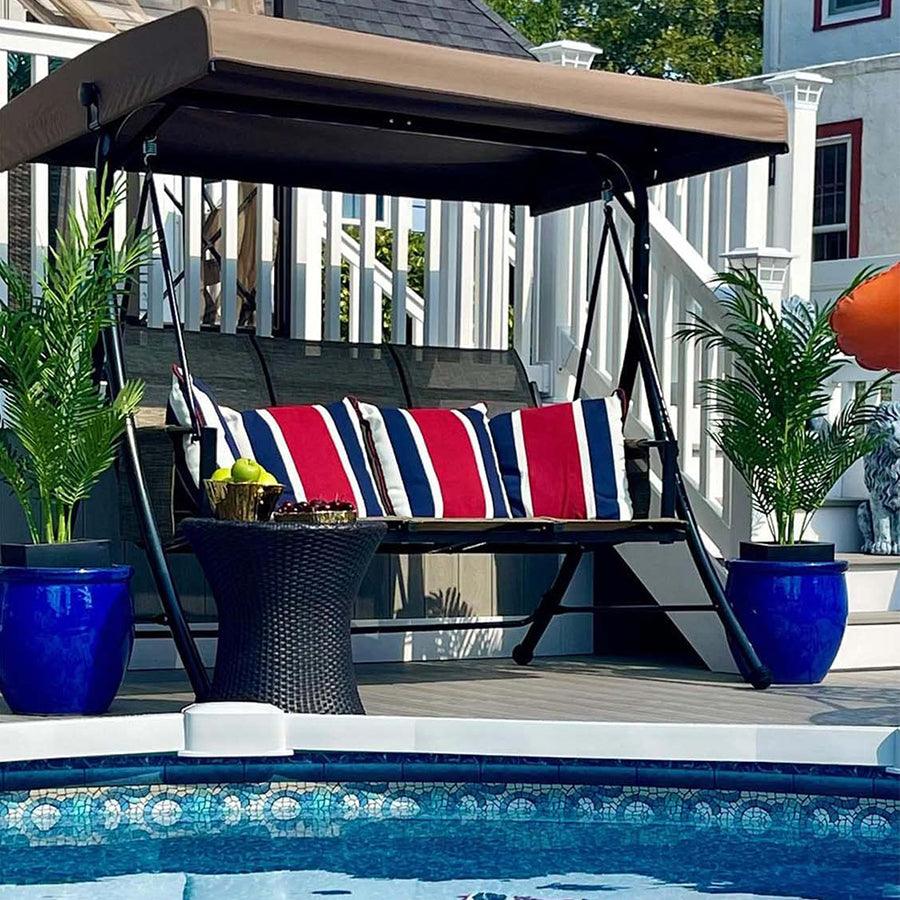 Barcelona Series | Outdoor Swing Chair with Adjustable Canopy | Comfortable Seating for Ultimate Relaxation