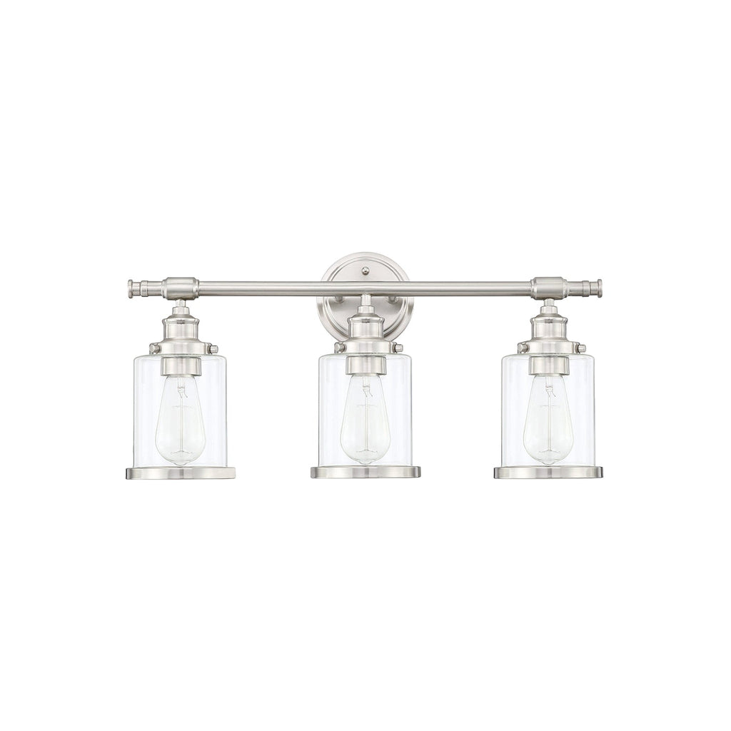 Beatrice 3-Light Dimmable Brushed Nickel Vanity Light for Bathroom