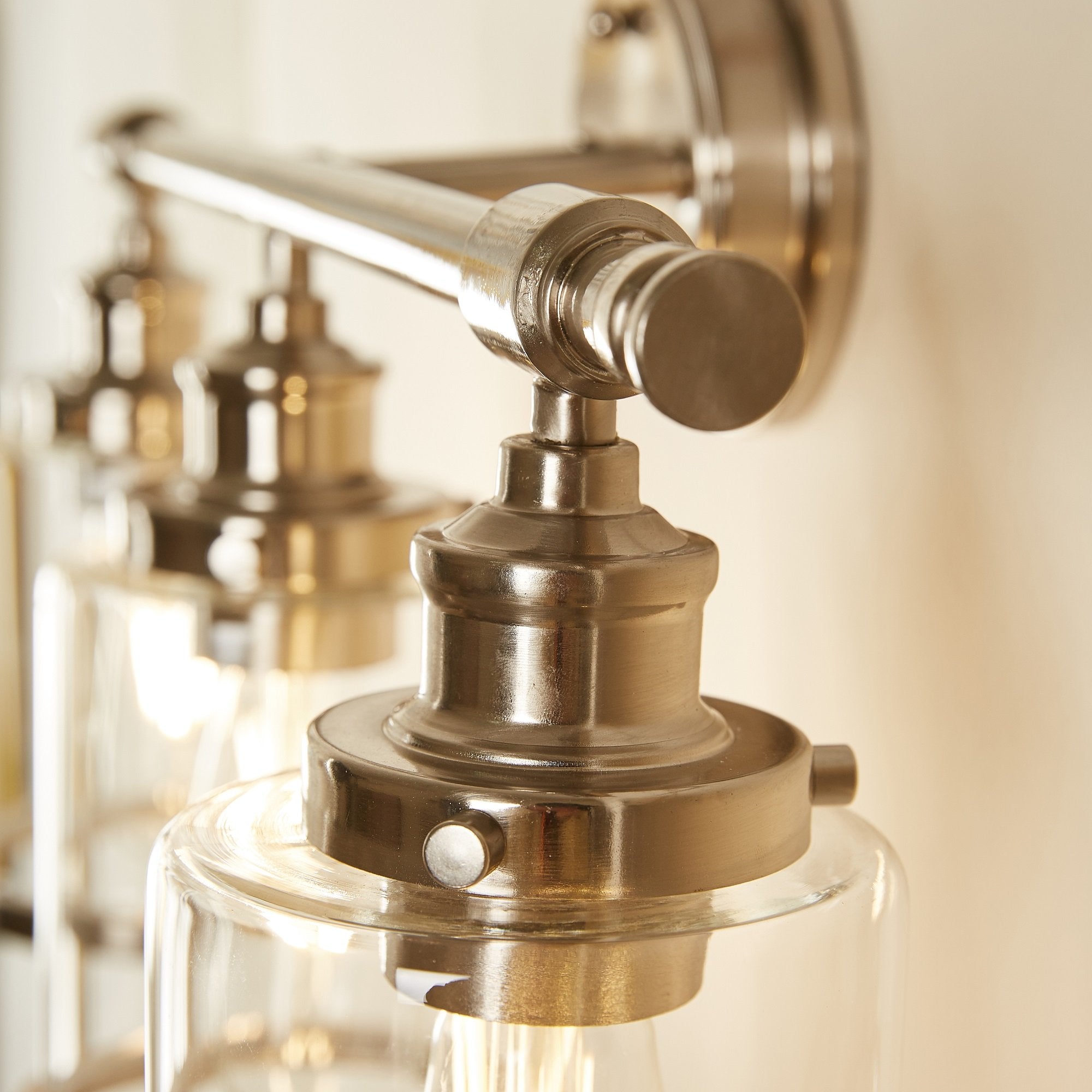 Beatrice 3-Light Dimmable Brushed Nickel Vanity Light for Bathroom