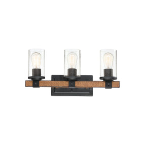 Jarl 3-light farmhouse vanity light — studio white