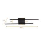 Buchan 2-Light Dimmable LED Vanity Light for Bright Bathroom Style
