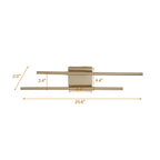 Buchan 2-Light Dimmable LED Vanity Light for Bright Bathroom Style