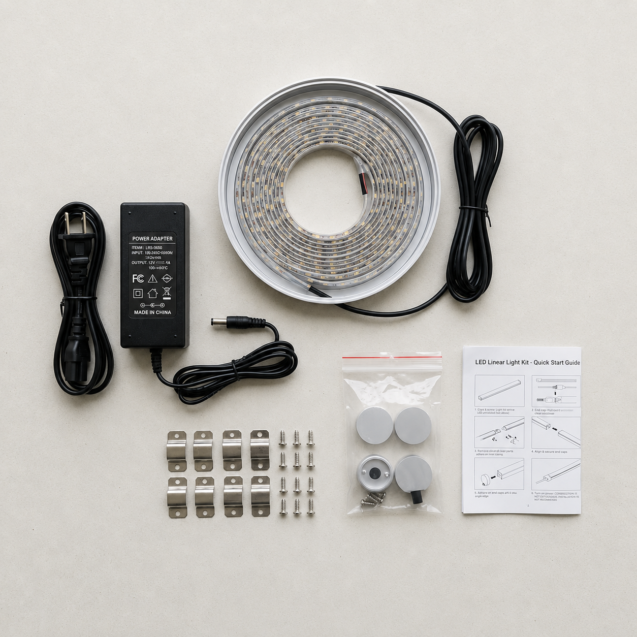 DIY Plug-In Waterproof Recessed Flexible LED Linear Light