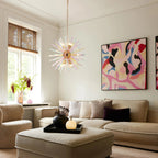Colorful 12-Light Sputnik Chandelier with Dimmable Feature | Modern Design for Kids' Rooms