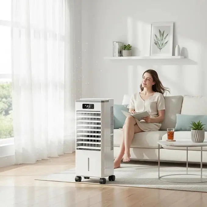 Compact Portable Air Conditioner with Remote Control & Waterless Alert | Ideal for Efficient Home and Office Cooling