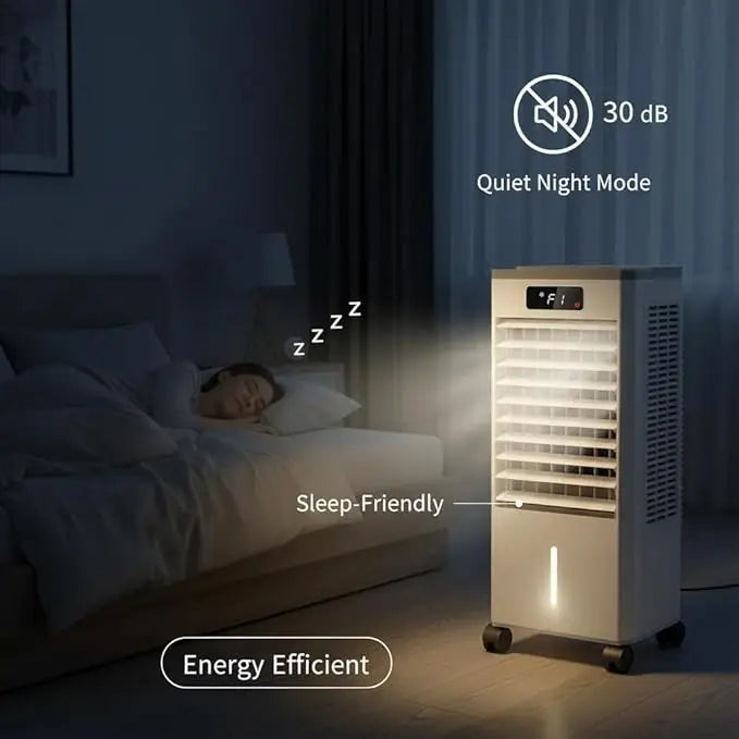 Compact Portable Air Conditioner with Remote Control & Waterless Alert | Ideal for Efficient Home and Office Cooling