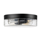 Contemporary Flush Mount Ceiling Light with Seeded Glass Shades | Stylish Design for Low Ceilings