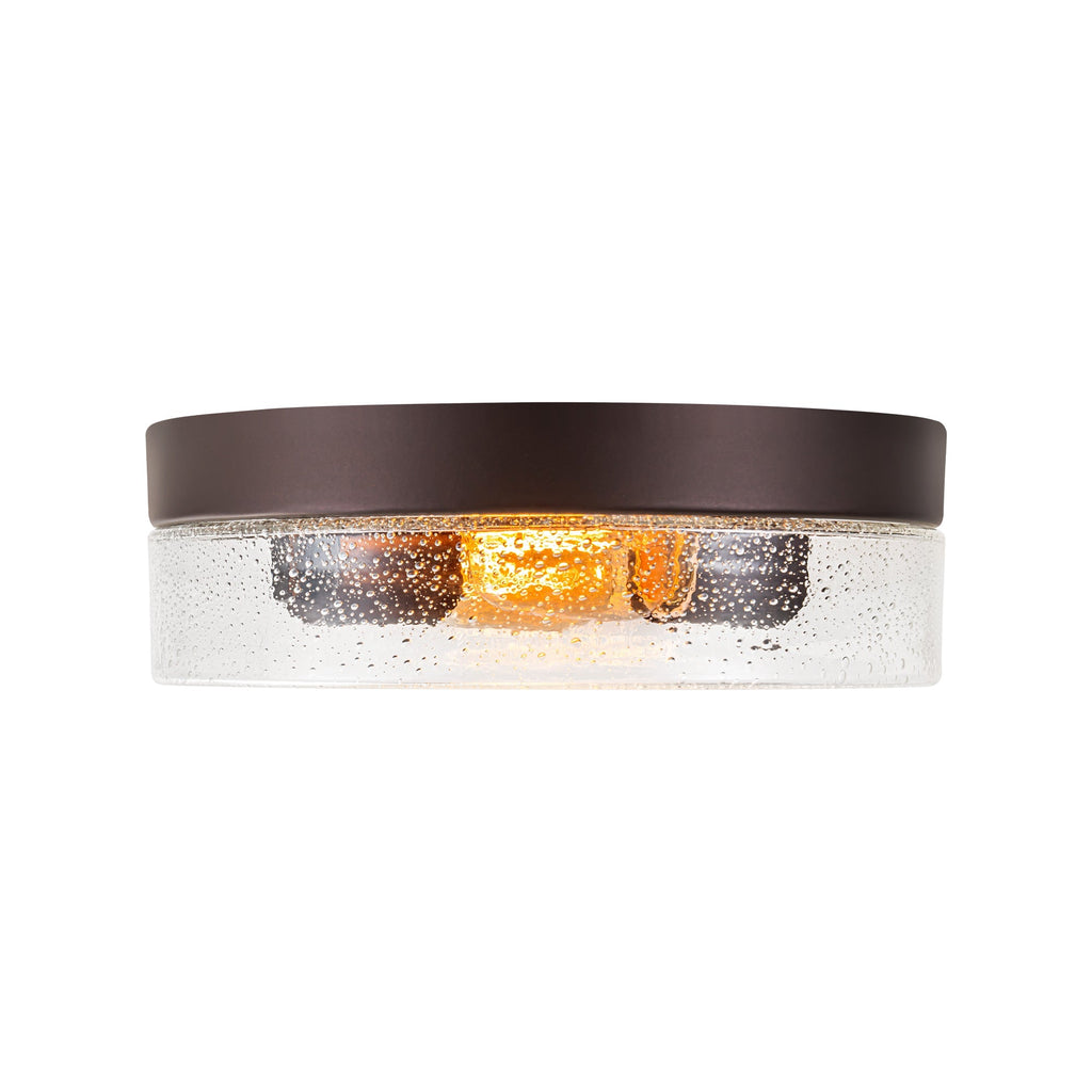 Contemporary Flush Mount Ceiling Light with Seeded Glass Shades | Stylish Design for Low Ceilings