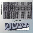 Contemporary Outdoor Rug | Reversible Black & Grey Mat for Versatile Use | Lightweight, Weather-Resistant Design for Patios and Camping