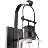 Carson outdoor wall sconce, detail close-up 2