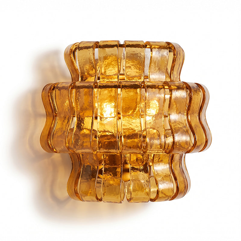 Sylva wall sconce in amber and gold