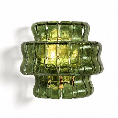 Sylva wall sconce in green and gold