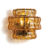 Sylva wall sconce in amber and black