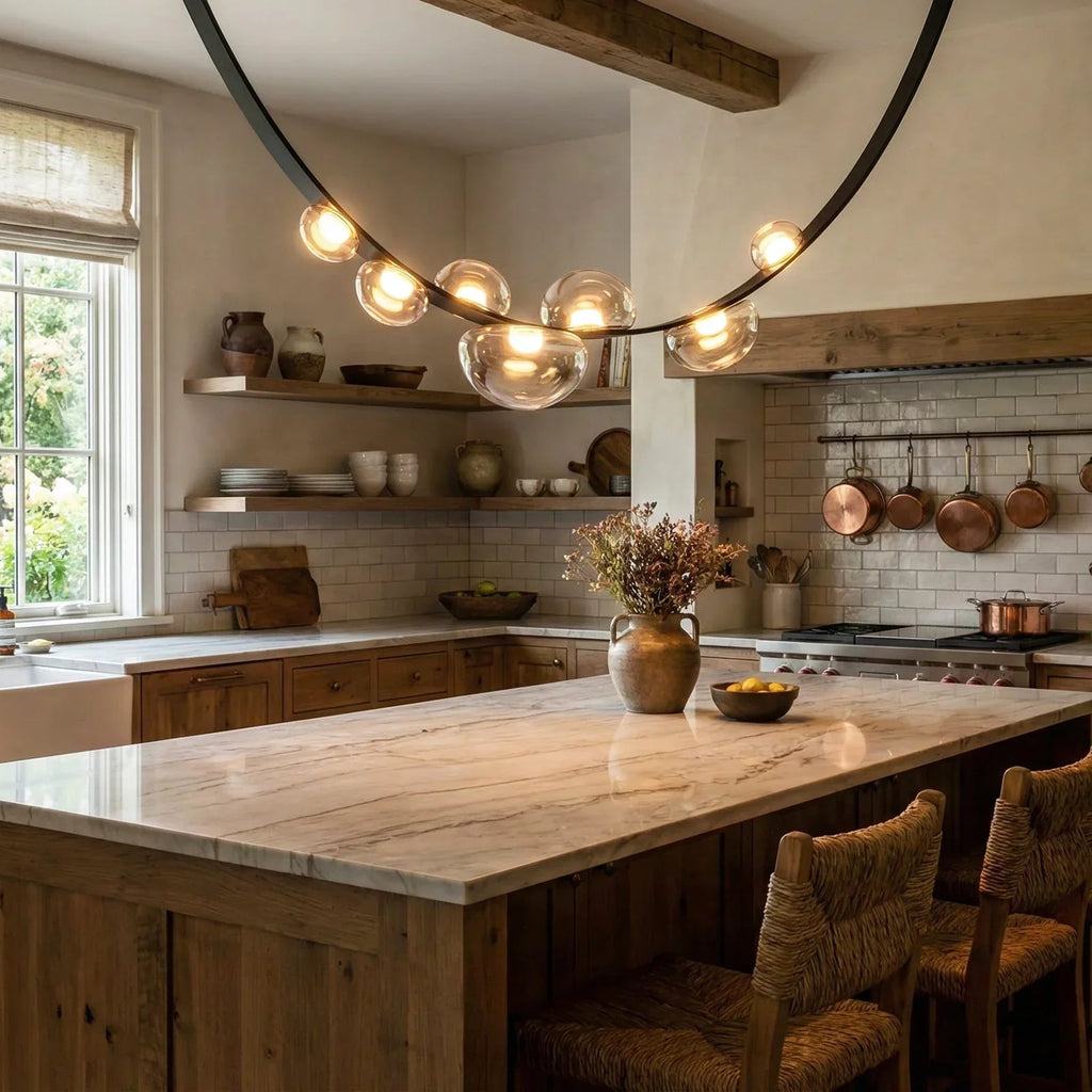 Dew Drops | Glass Pendant Lighting with Flexible Installation | Artistic Design for Modern Spaces