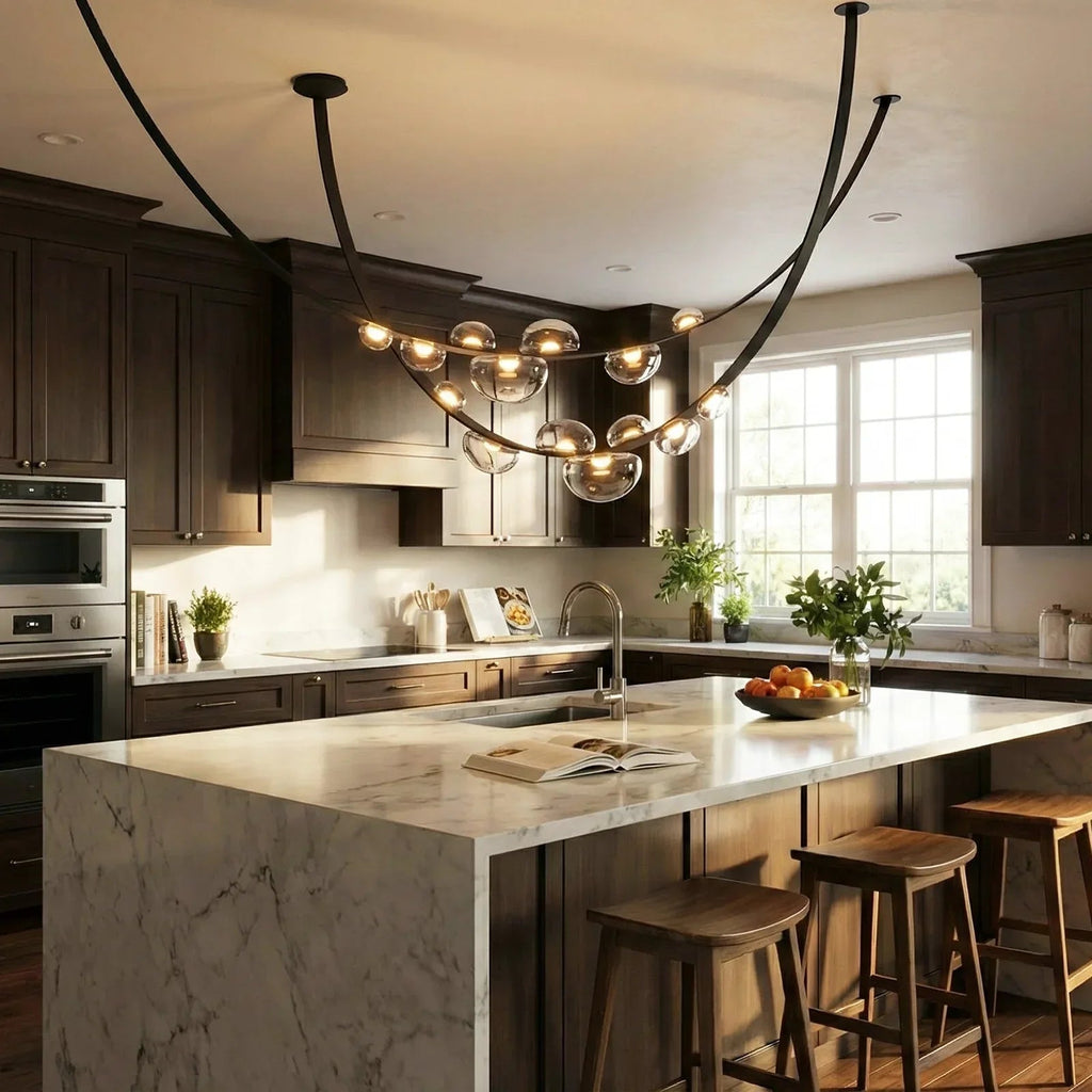 Dew Drops | Glass Pendant Lighting with Flexible Installation | Artistic Design for Modern Spaces