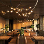 Dew Drops | Glass Pendant Lighting with Flexible Installation | Artistic Design for Modern Spaces