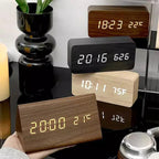 Digital Alarm Clock with Voice Control & Temperature Display | Modern Design for Stylish Wake-Up