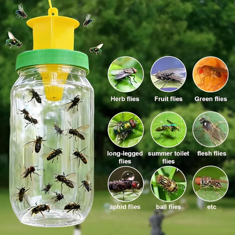 Eco-Friendly Fly Trap Indoor | Reusable Pest Catcher with Natural Bait for Effective Indoor & Outdoor Control