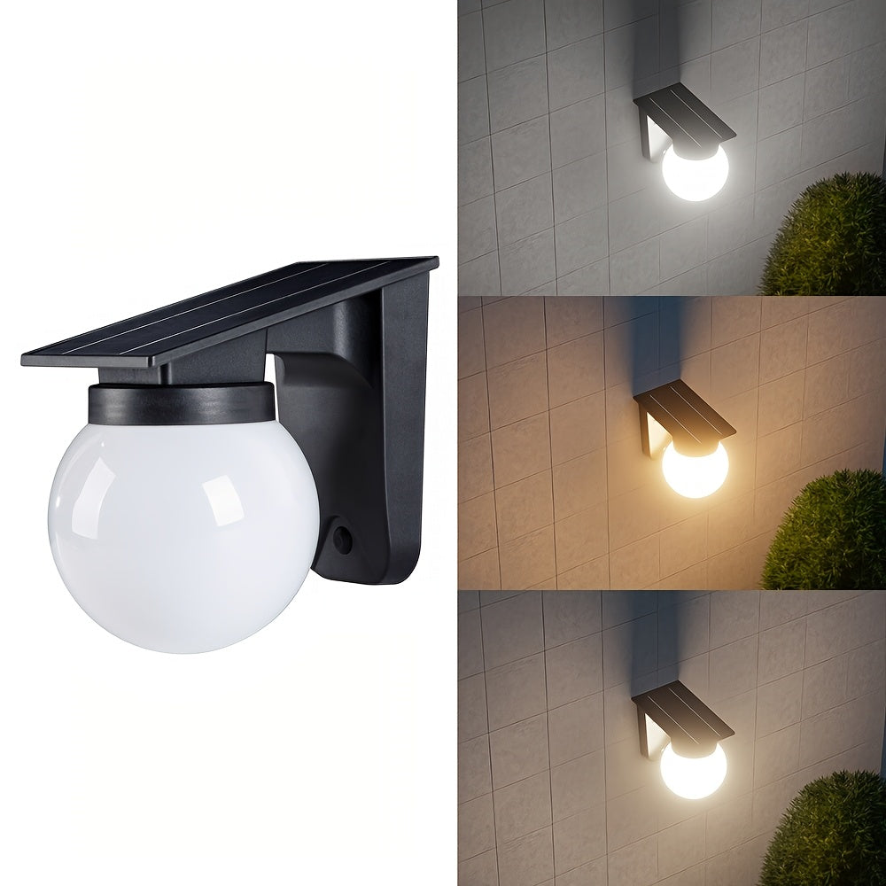 EcoGlow | Solar Outdoor Wall Light with Smart Dimming Feature | Weather-Resistant Design for Effortless Illumination
