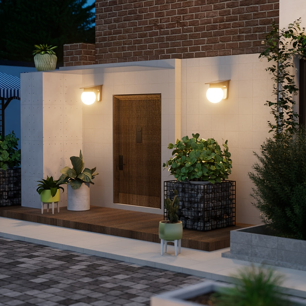 EcoGlow | Solar Outdoor Wall Light with Smart Dimming Feature | Weather-Resistant Design for Effortless Illumination