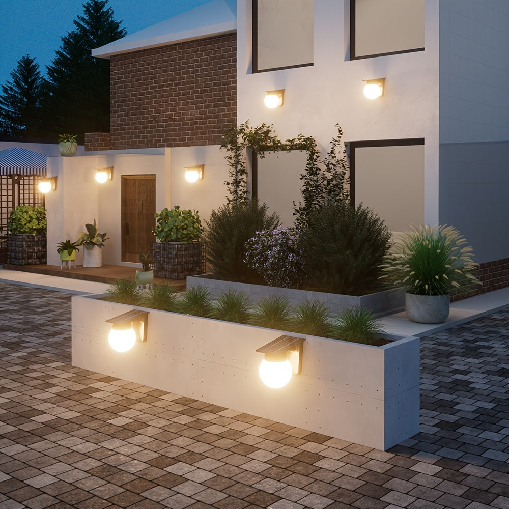 EcoGlow | Solar Outdoor Wall Light with Smart Dimming Feature | Weather-Resistant Design for Effortless Illumination