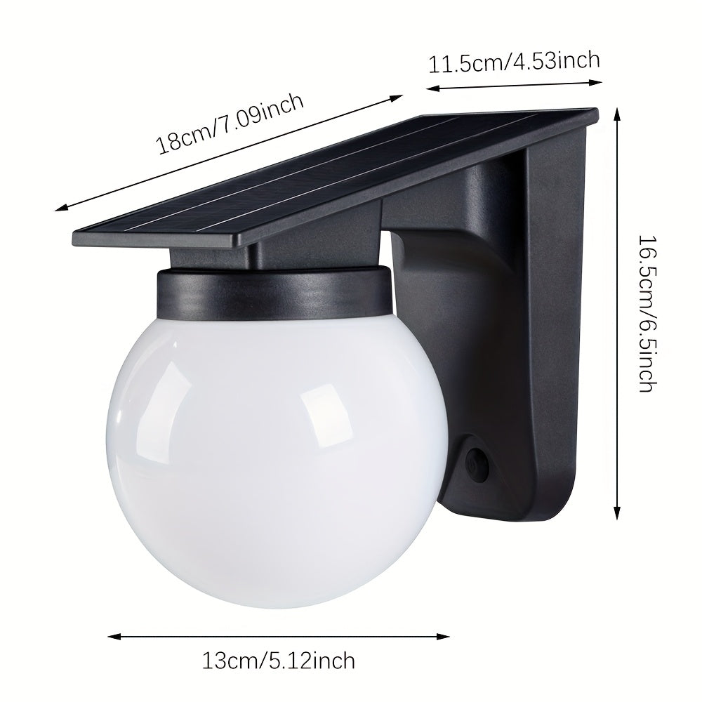 EcoGlow | Solar Outdoor Wall Light with Smart Dimming Feature | Weather-Resistant Design for Effortless Illumination