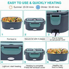 Electric Lunch Box | 1.5L Heated Lunch Box With Fast Heating | Portable & Leak-Proof for Hot Meals Anywhere