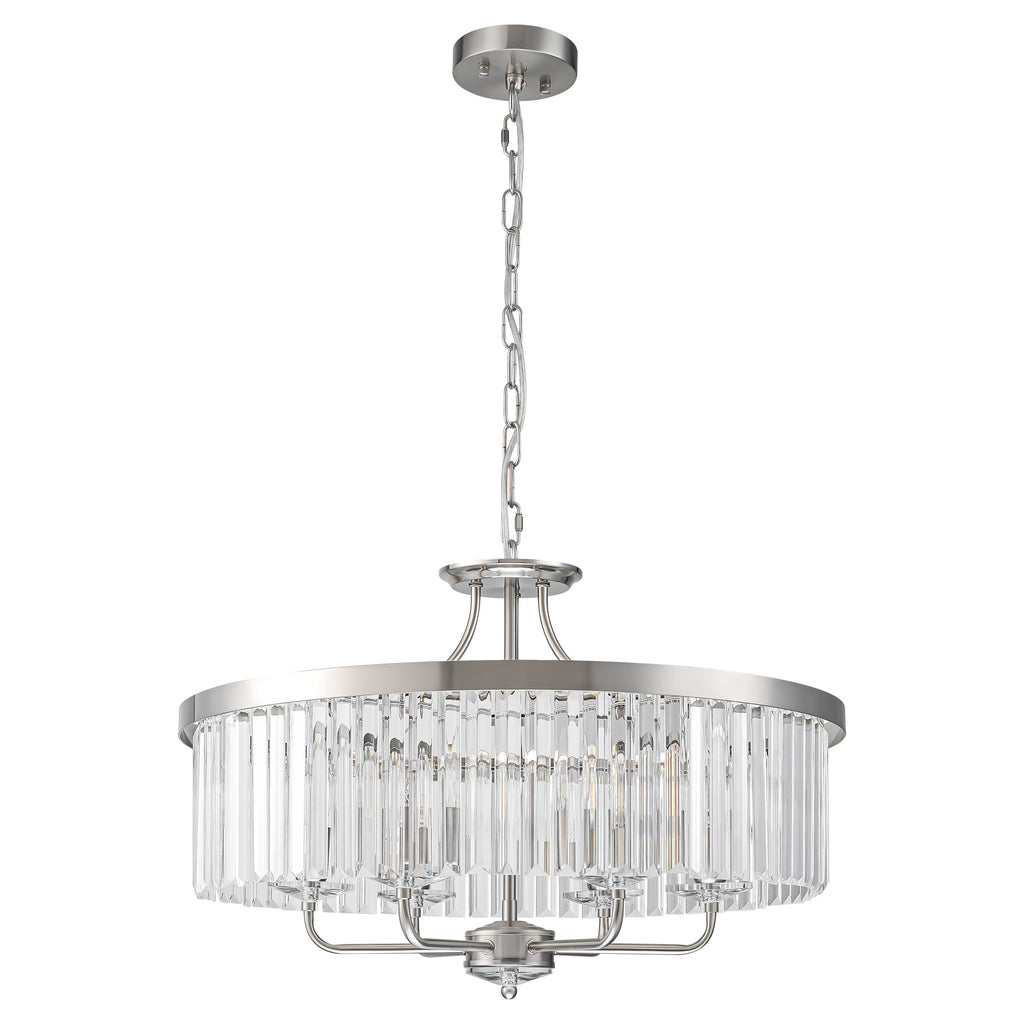 Elegant Crystal Chandelier Light with Adjustable Height | Modern Design for Dining Rooms