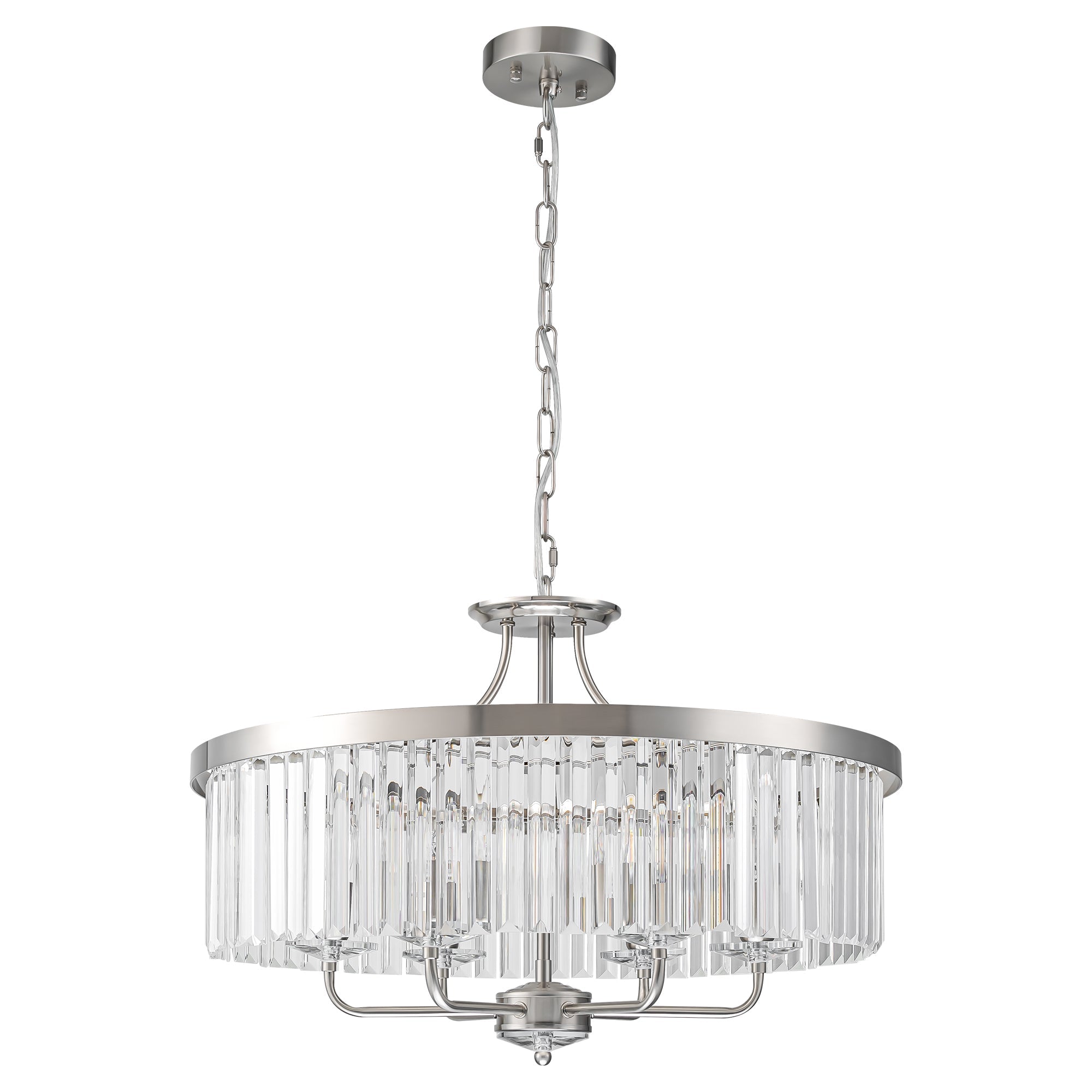 Elegant Crystal Chandelier Light with Adjustable Height | Modern Design for Dining Rooms