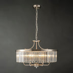 Elegant Crystal Chandelier Light with Adjustable Height | Modern Design for Dining Rooms