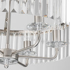 Elegant Crystal Chandelier Light with Adjustable Height | Modern Design for Dining Rooms