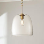 Elegant Glass Pendant Light with Adjustable Chain | Stylish Kitchen Pendant Lighting for Ambient Illumination