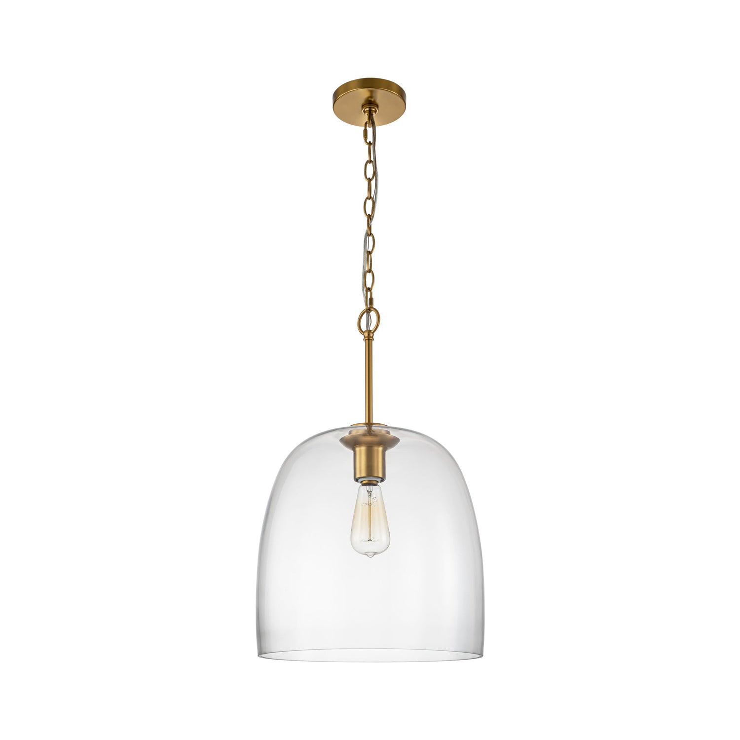 Glas-Pendelleuchte mit verstellbarer Kette, Gold