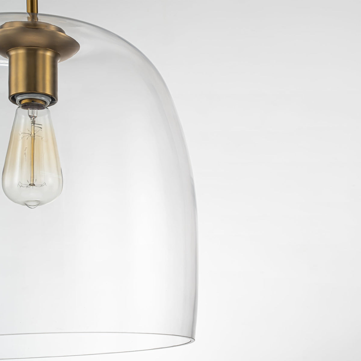Glas-Pendelleuchte mit verstellbarer Kette, Gold