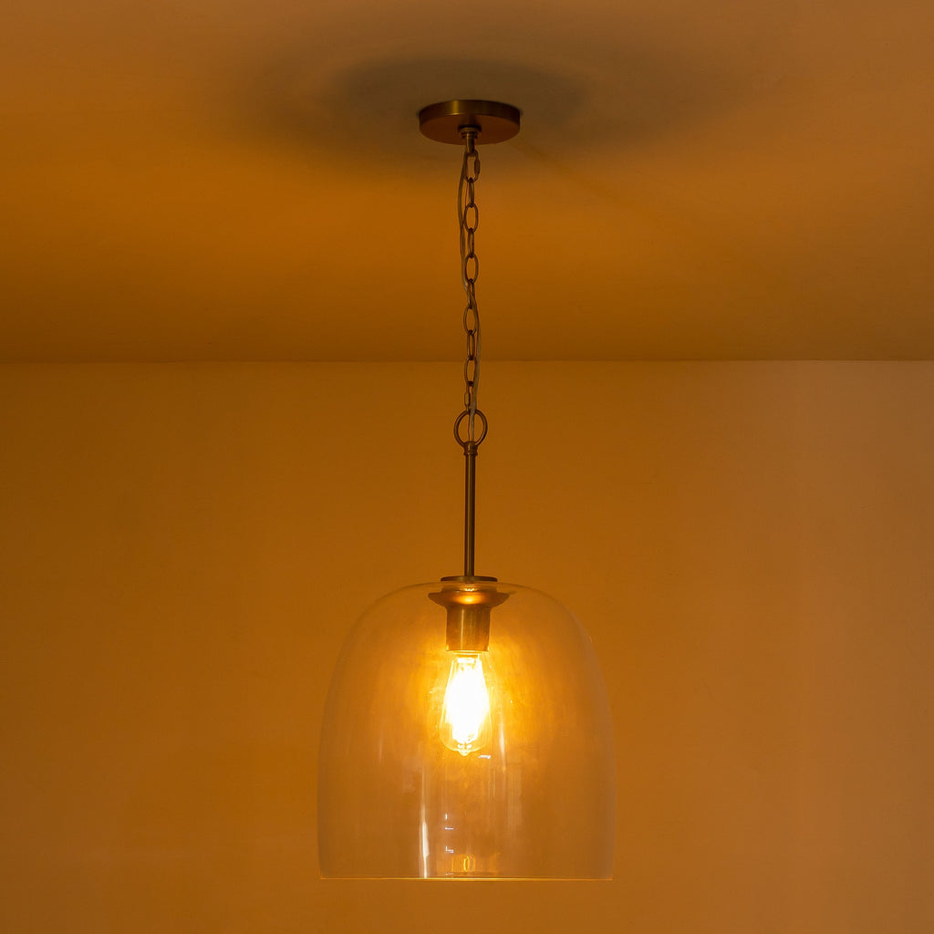 Elegant Glass Pendant Light with Adjustable Chain | Stylish Kitchen Pendant Lighting for Ambient Illumination