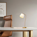 Elegant Gooseneck Desk Lamp with Adjustable Cone Shade for Cozy Lighting