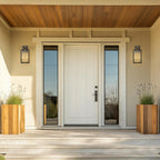 Elegant Indoor Wall Sconce Light with Dimmable Feature & Glass Panels for Warm Illumination