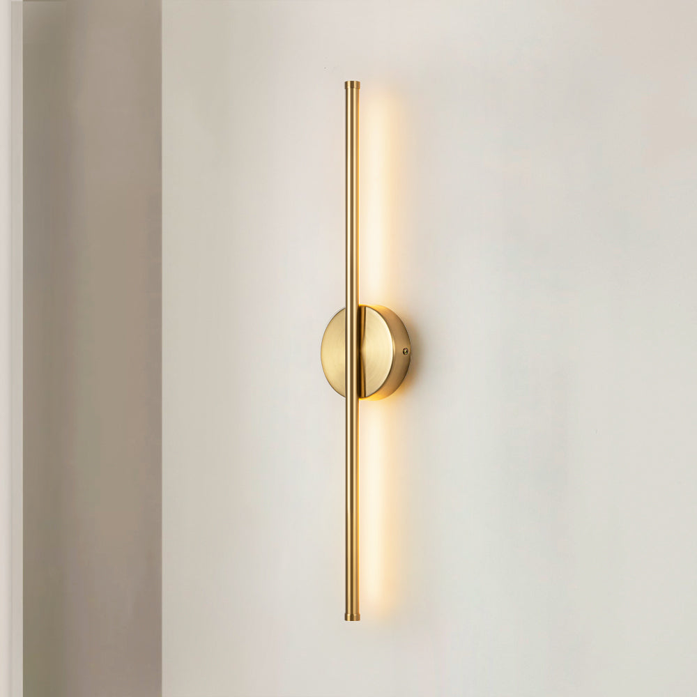Cylinder wall sconce for bedroom lighting with adjustable dimmable warm light