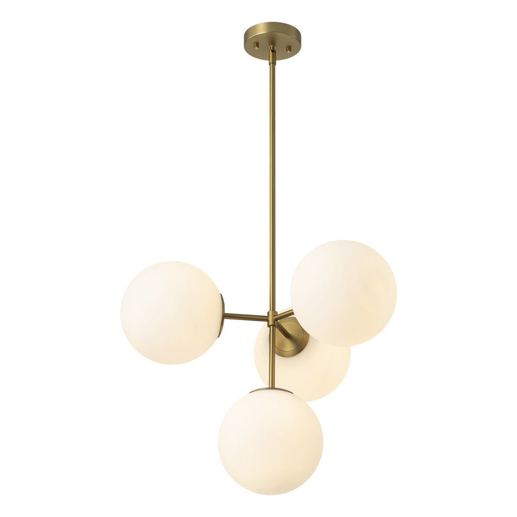 Elegant Modern Chandelier Light with Dimmable Glass Globes | Adjustable Height for Cozy Dining Room Ambiance