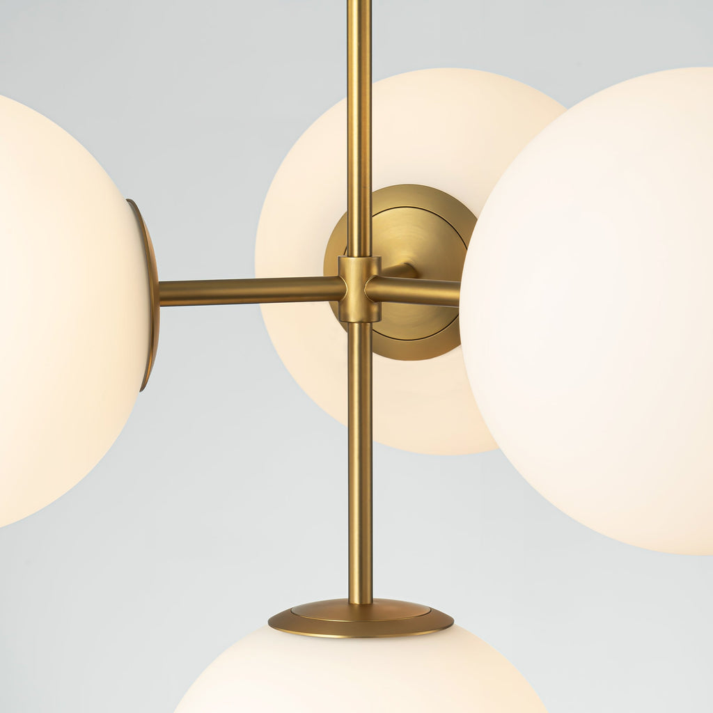 Elegant Modern Chandelier Light with Dimmable Glass Globes | Adjustable Height for Cozy Dining Room Ambiance