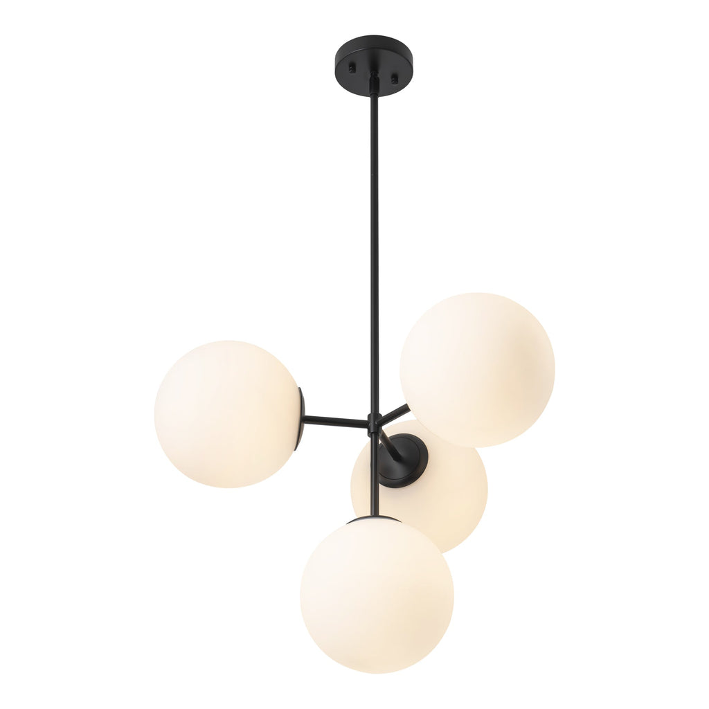Elegant Modern Chandelier Light with Dimmable Glass Globes | Adjustable Height for Cozy Dining Room Ambiance