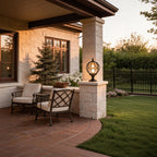 Elegant Outdoor Pillar Lights with Retro Glass Shade & Durable Aluminum Design for Warm Garden Illumination