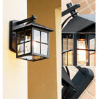 Elegant Outdoor Wall Lantern with Durable Metal Frame | Timeless Vintage Design for Patios and Entryways