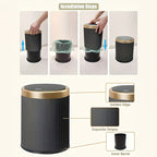 Elegant Oval Kitchen Trash Can with Odour-Sealing Lid | Stylish Solution for Modern Interiors
